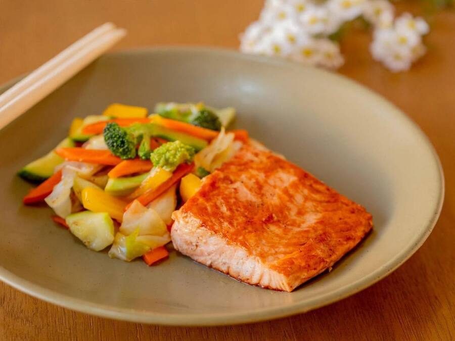 Teppan de salmão